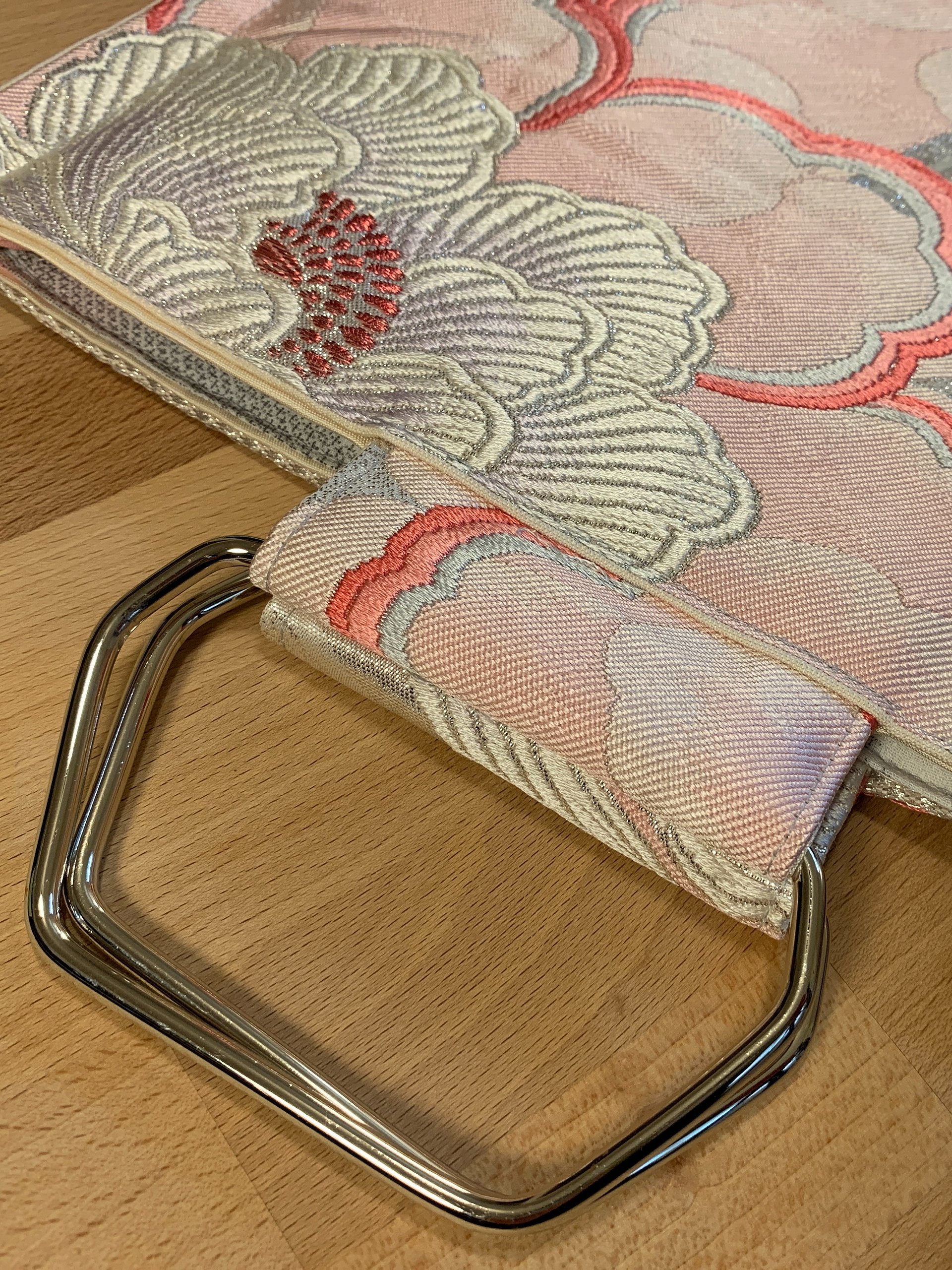 Upcycled Japanese Obi Shoulder Purse ~ Handmade Bag with Vintage Japanese Kimono Textiles product image (4)
