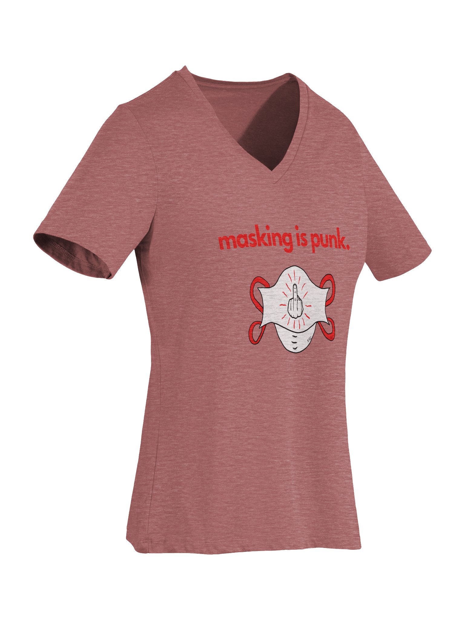 Masking Is Punk v-neck tee product image (7)