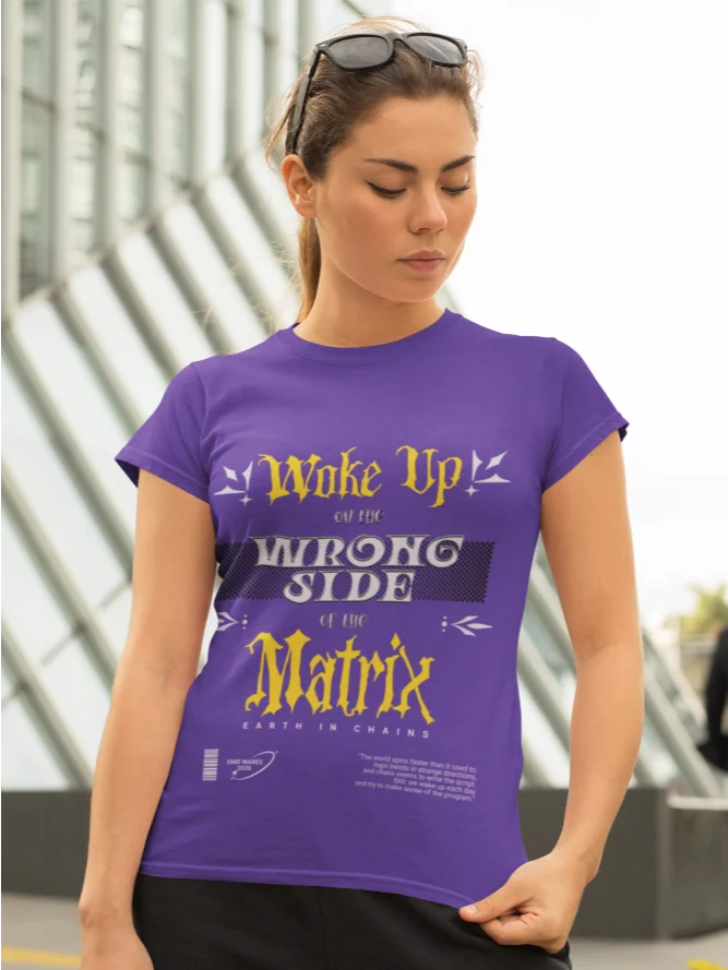 Wake Up on the Wrong Side of the Matrix Cyberpunk Graphic Tee product image (11)