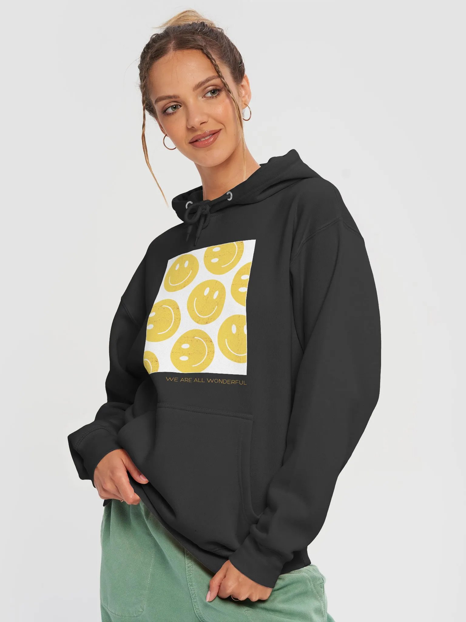 Distressed Smiley Faces Premium Hoodie product image (3)