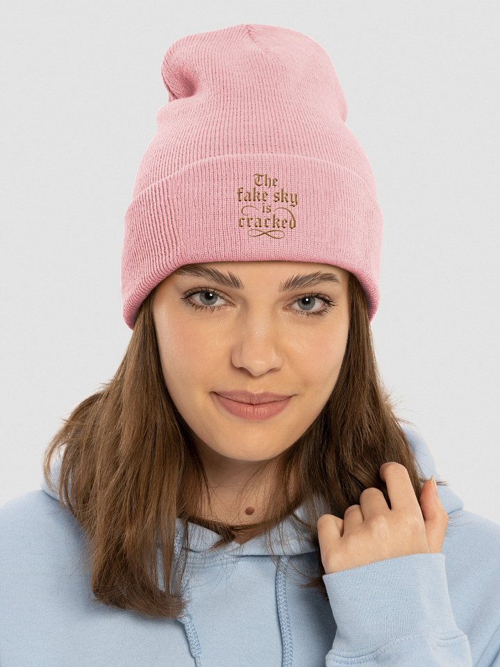 🧢 "The Fake Sky Is Cracked" Beanie – Emspiracy Edition product image (1)