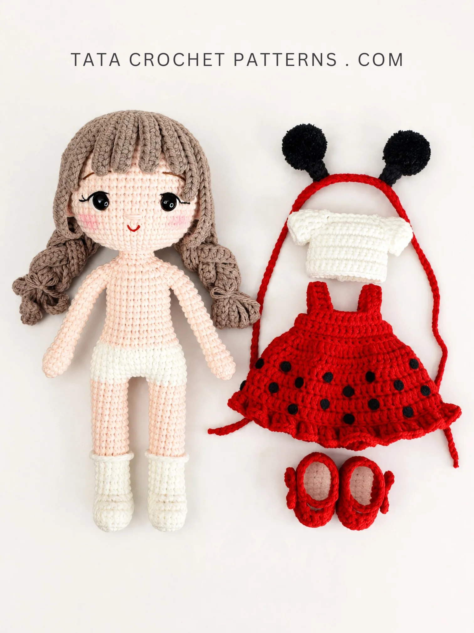 PDF | Crochet 9-inch Tata Doll in Ladybug Outfit | Amigurumi Doll Pattern product image (6)