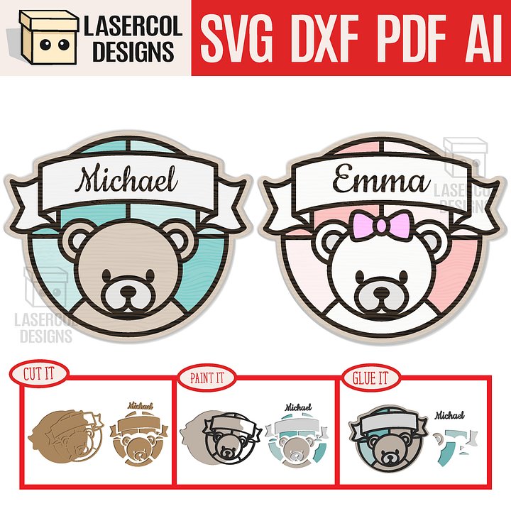 Baby Name Sign - Laser Cut Files product image (1)