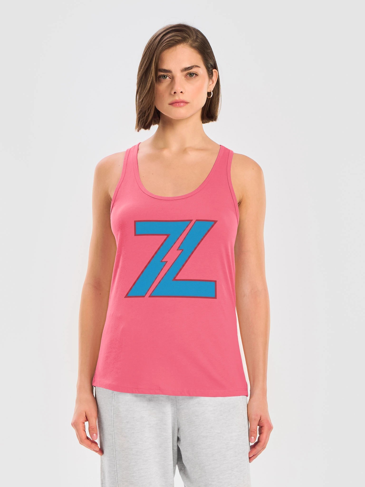Pink Performance Tank Top for Women | Pink & Blue Athletic Wear – Zing product image (3)