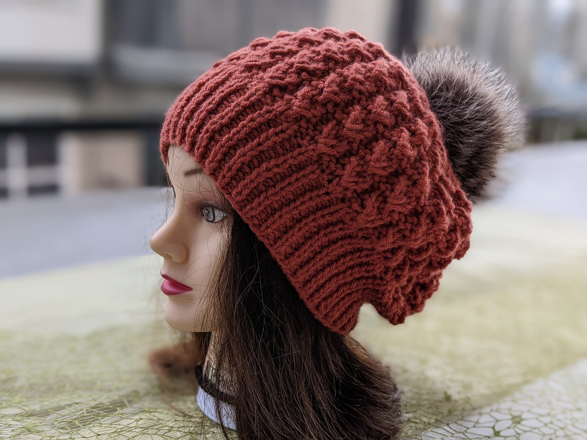 Flat Knit Classic Beret Hat Pattern product image (6)