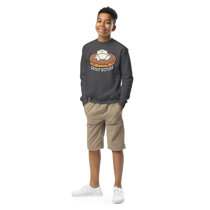 Donut Disturb Cat - Unisex Youth Sweatshirt product image (2)