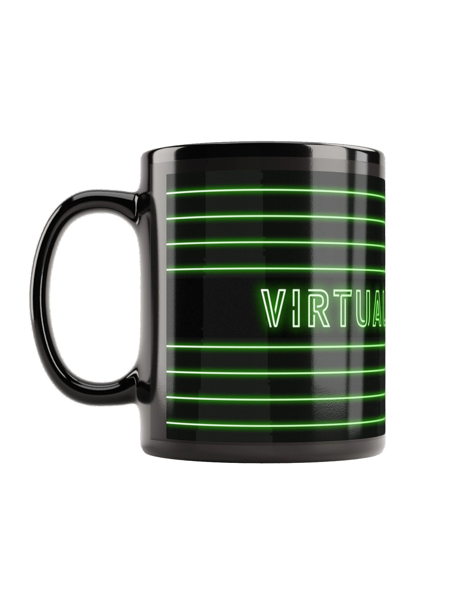 VIRTUAL REALITEA Black Glossy Mug product image (3)
