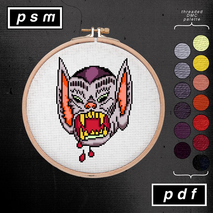 Bat Boy Halloween Ted Inman Inspired Pattern product image (1)
