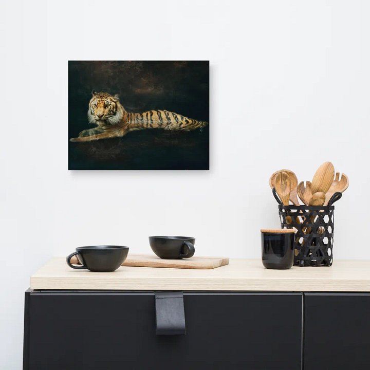 Tiger In Water Canvas product image (2)