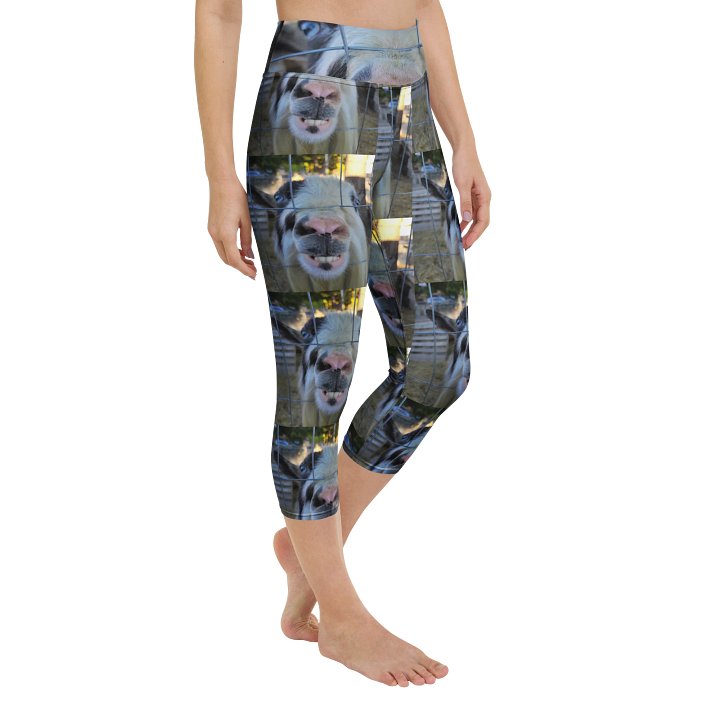 Nicholas the billy goat -Adult size- Capri leggings w/ inside pocket product image (2)
