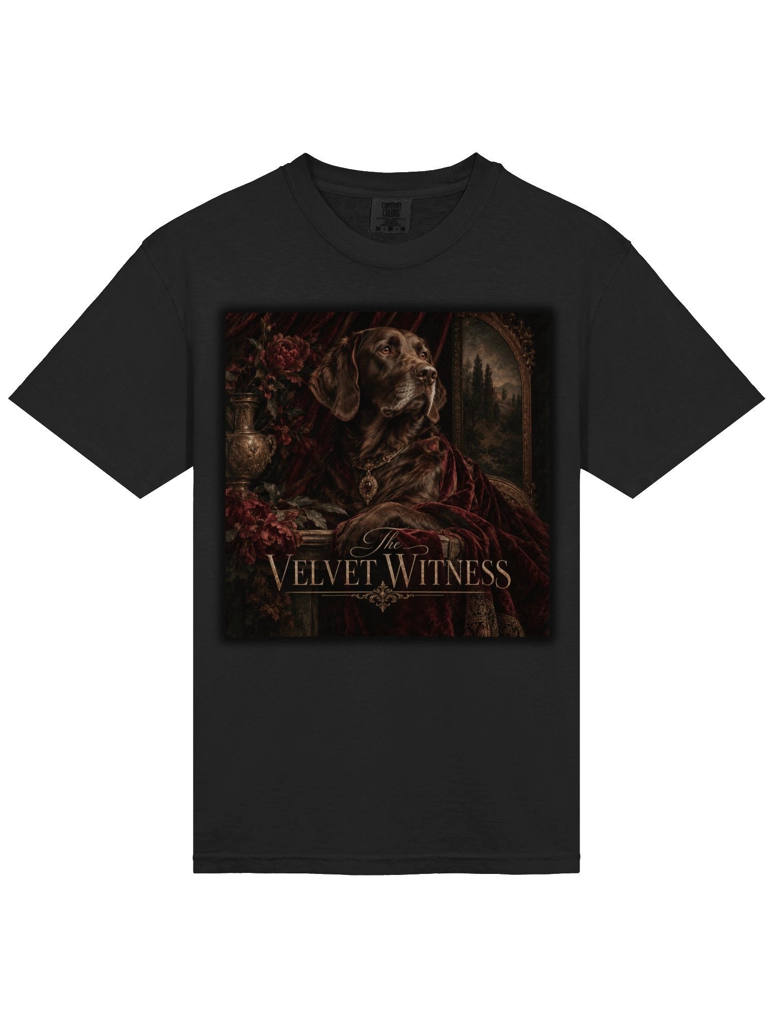 Vintage Dog Portrait Graphic T-Shirt – Dark Academia Dog Lover Tee | The Velvet Witness product image (9)