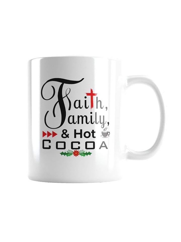 Faith, Family & Hot Cocoa Ceramic Mug | Christian Christmas Mug | Holiday Gift for Believers & Moms product image (6)