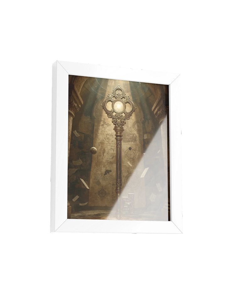 The Gatekeeper’s Key – Eternal Archive | Framed Vertical Poster (White Frame) product image (7)