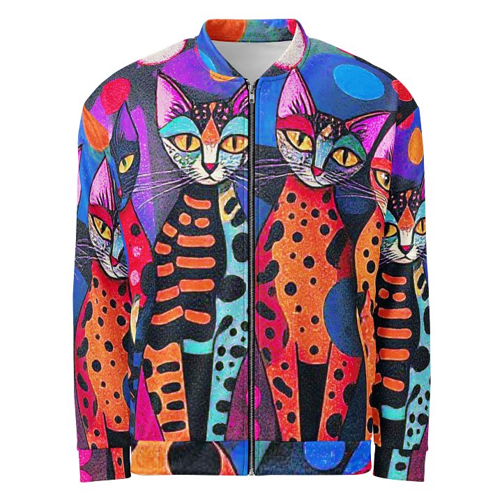 Orange Cats Bomber Jacket product image (1)
