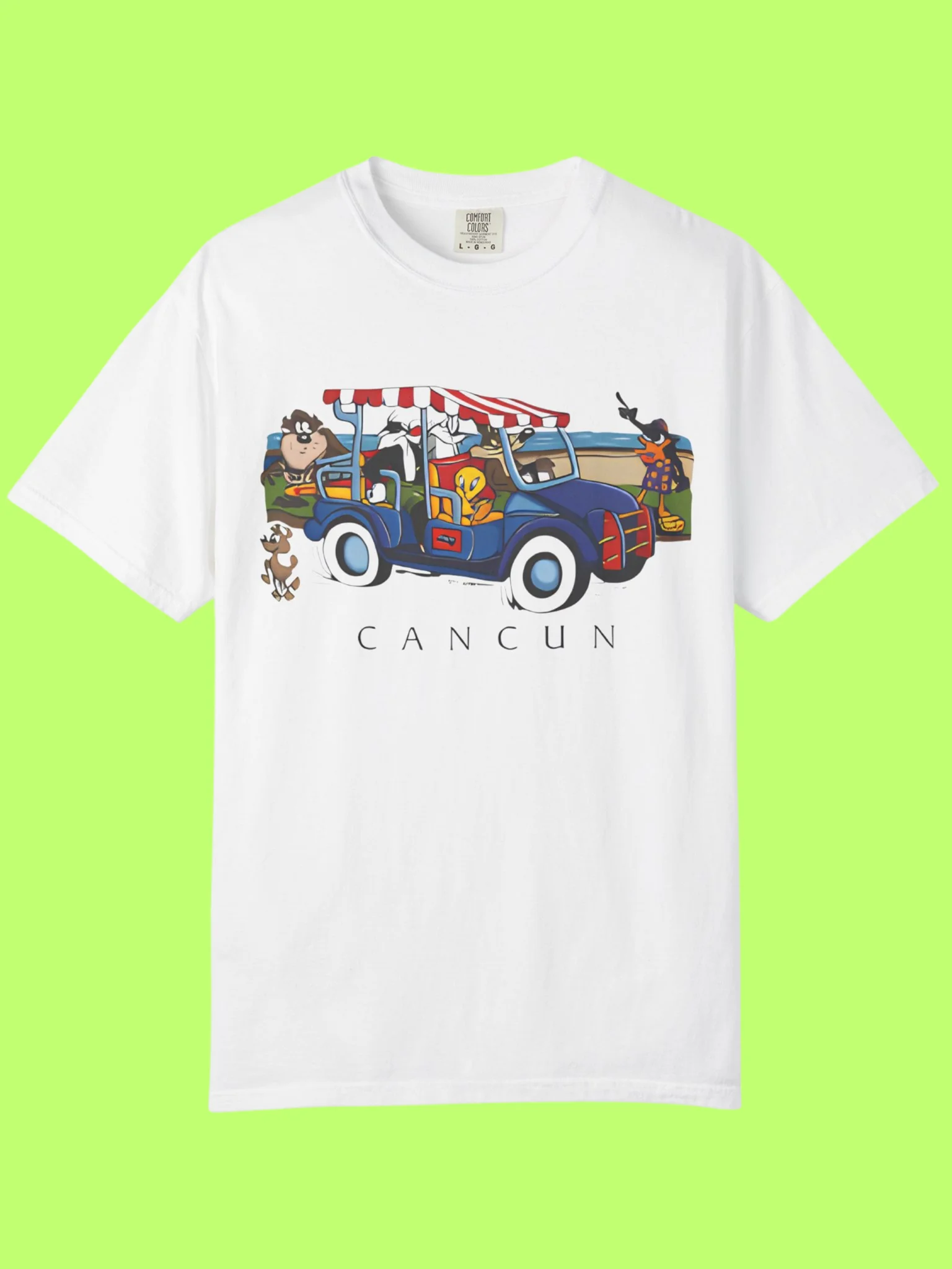 Harry Styles Looney Tunes Cancun Golf Cart Shirt product image (152)