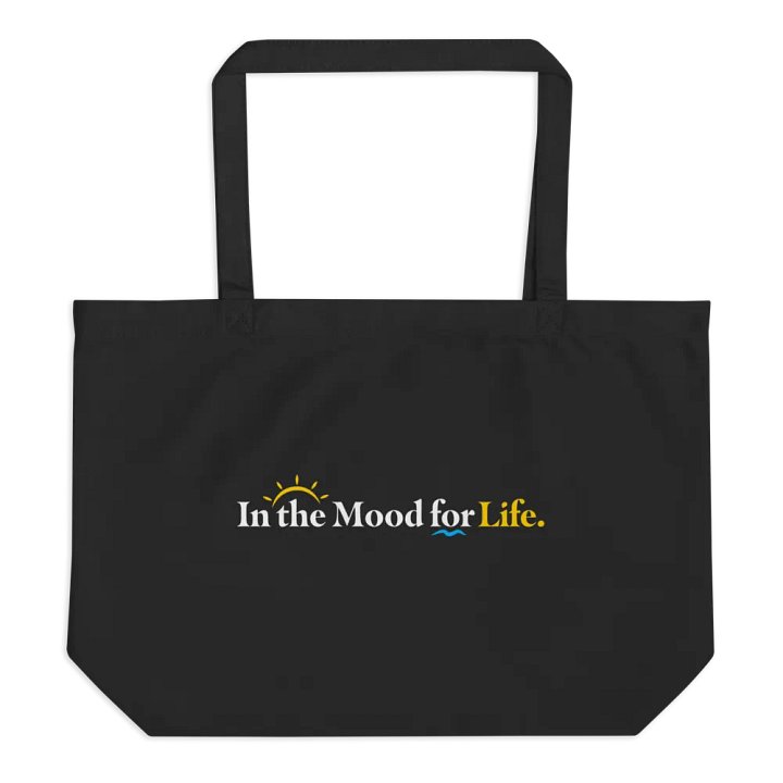 Black 100% Organic Cotton Tote Bag | Horizon Logo product image (1)