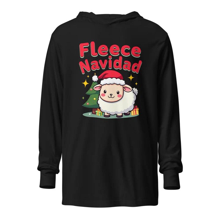 Fleece Navidad Sheep Santa Hat Hoodie product image (1)