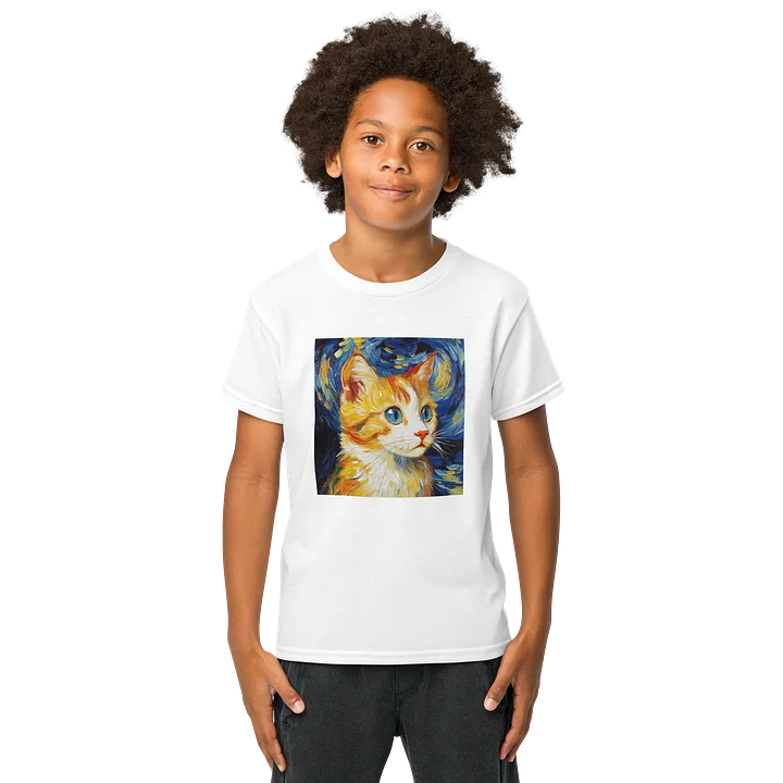 Starry Night Cat Youth Tee product image (9)
