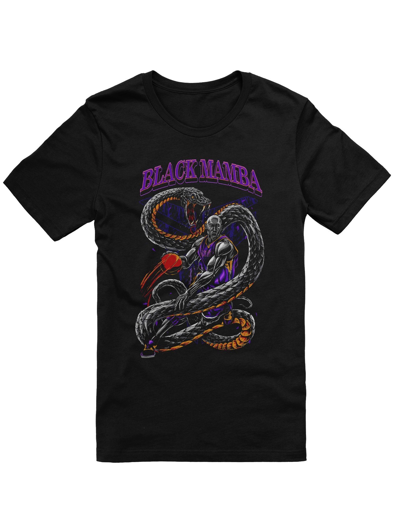 Black Mamba Basketball Snake Wrap T-Shirt - Unisex T-Shirt – Premium Printed T-Shirt for Everyday Casual & Streetwear product image (1)