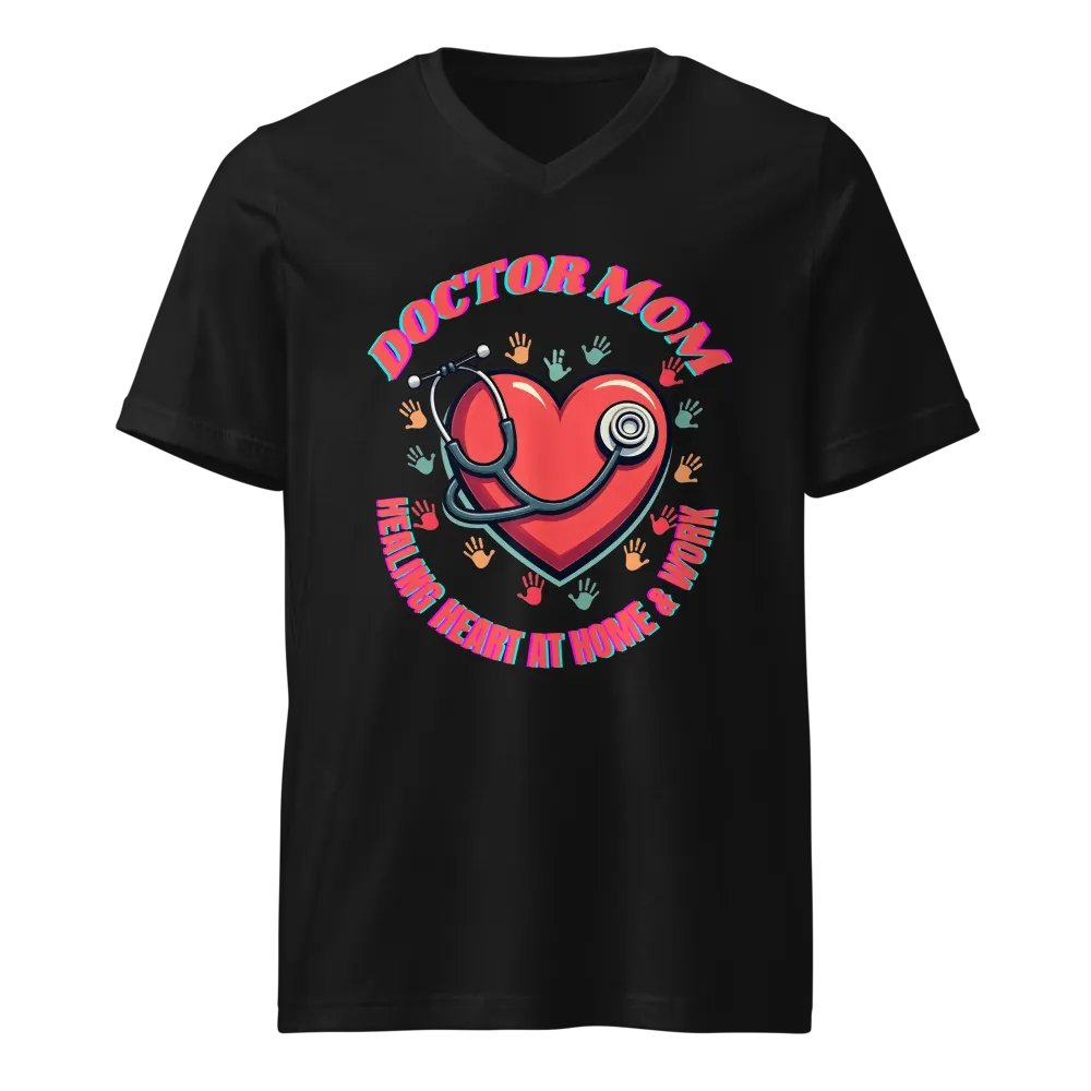 Healing Heart Doctor Mom V-Neck Tee product image (1)