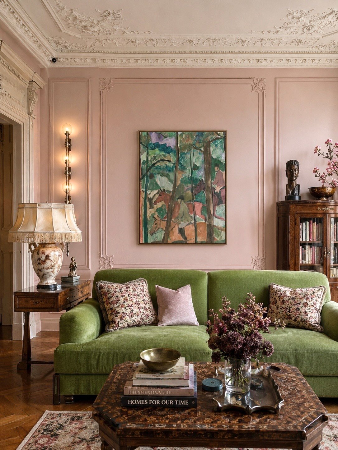 Wild Heritage equestrian canvas print styled in an interior