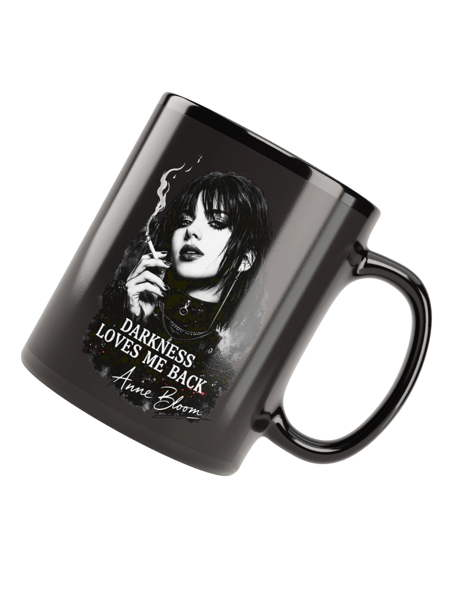 Black Glossy Mug - Darkness Loves Me Back product image (11)