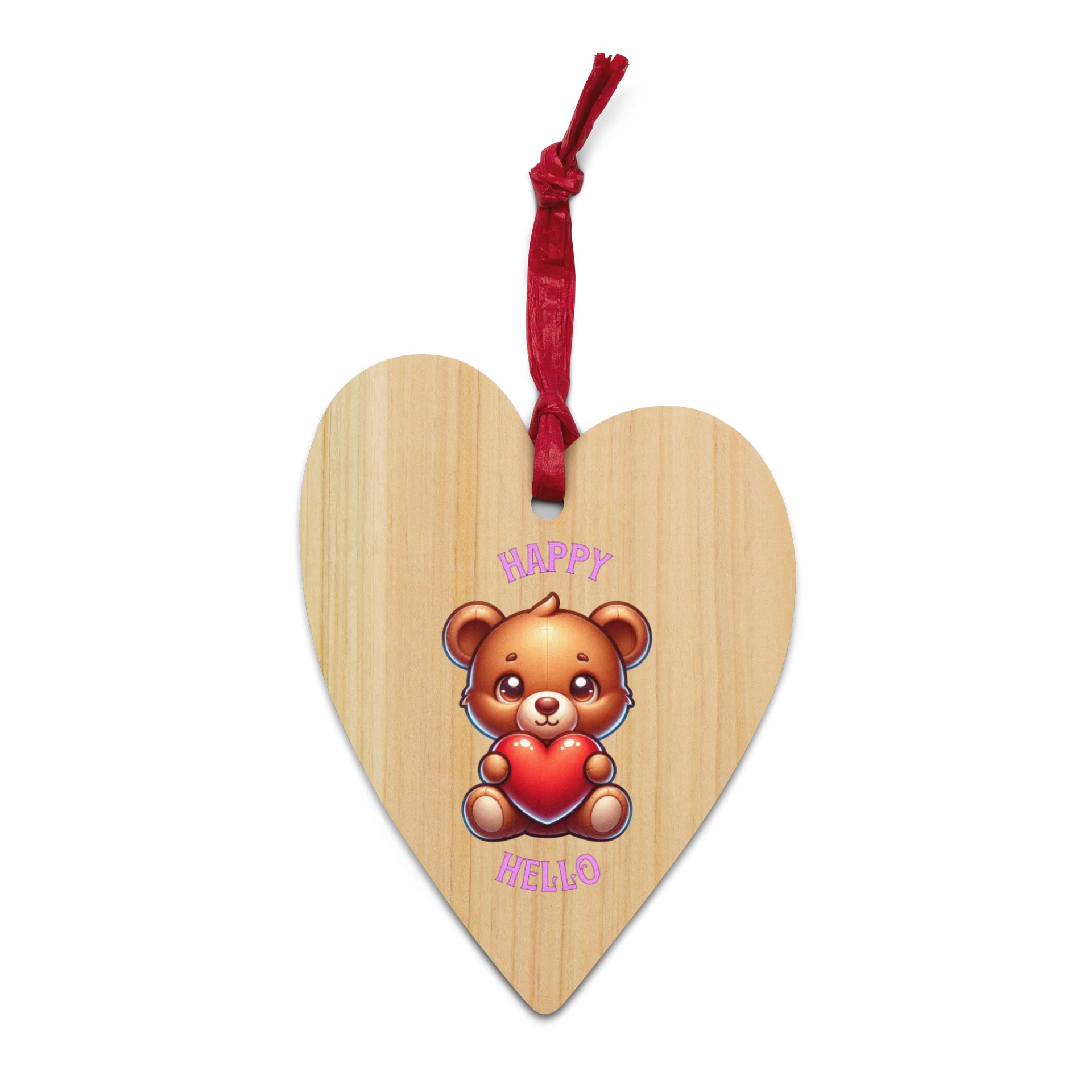 HAPPY HELLO TEDDY BEAR HOLDING HEART product image (5)