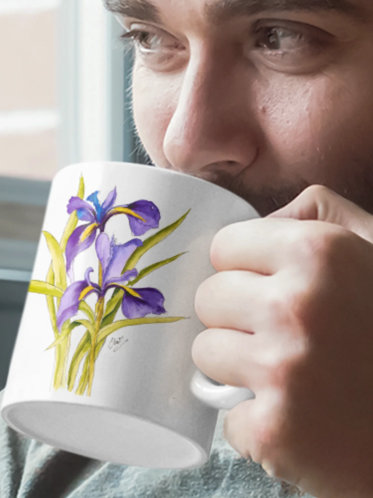 Purple Iris Coffee Mug product image (3)