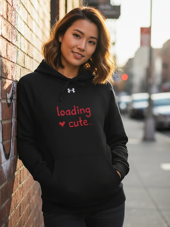 Loading Cute.." Retro Pixel Art Embroidered Unisex Hoodie product image (1)