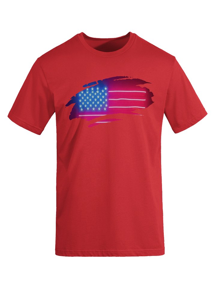 Neon American Flag Supersoft Tee product image (21)