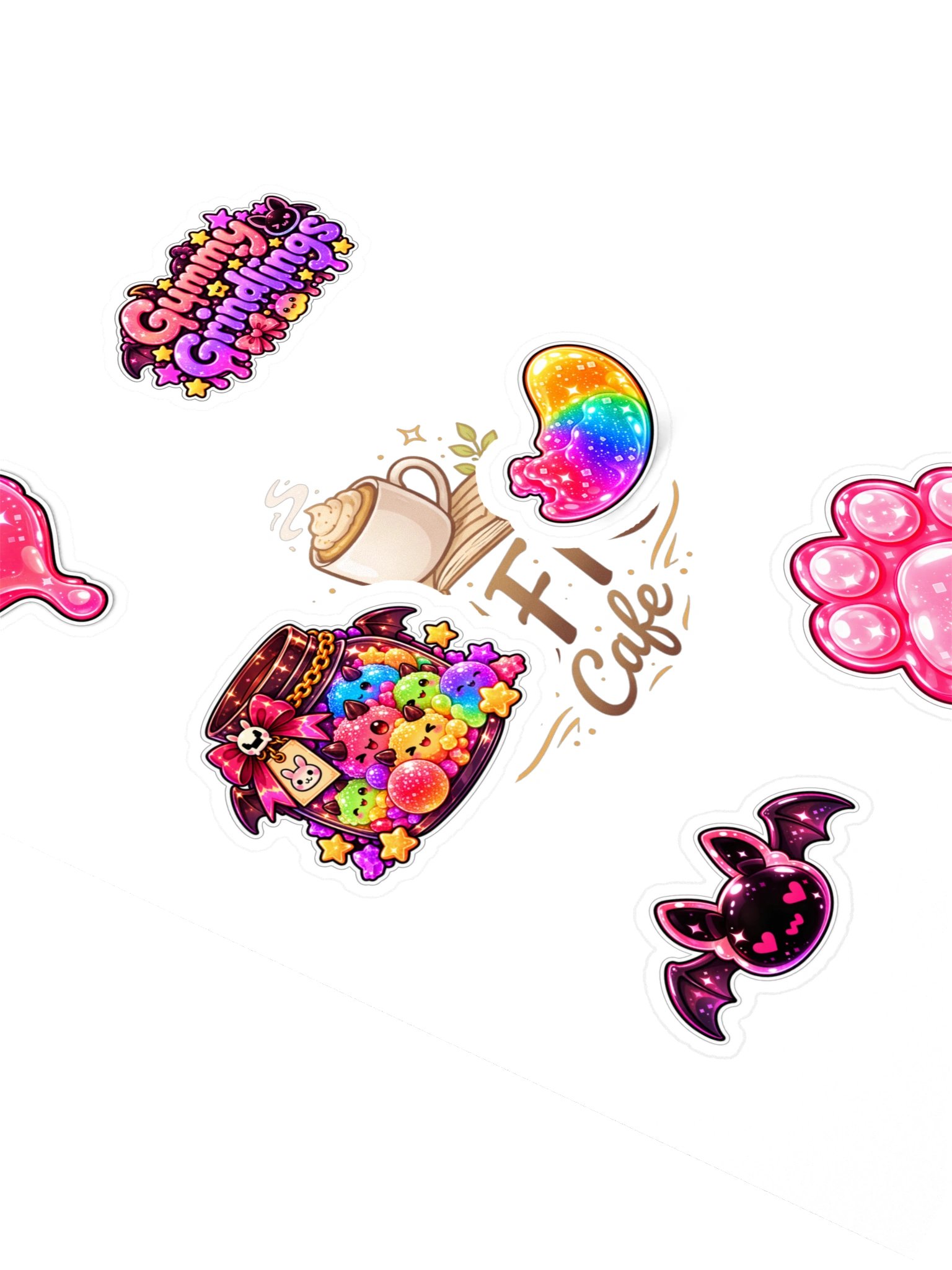 The AFK Cafe™ Gummi Grindlings | 6-Piece Sticker Pack Vol. 4 product image (2)