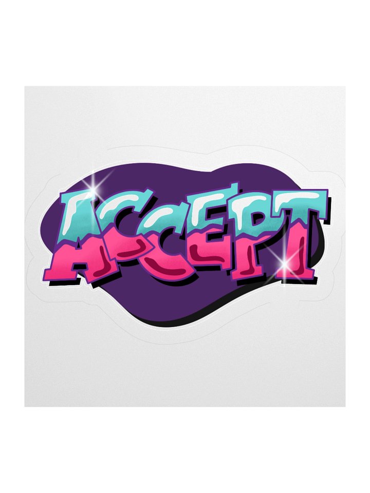 "ACCEPT" - Kawaiifiti Style - Kiss Cut Sticker product image (1)