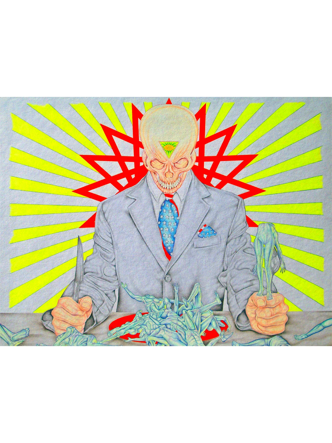DISASTER BUFFET — Original Mixed Media Drawing product image (2)