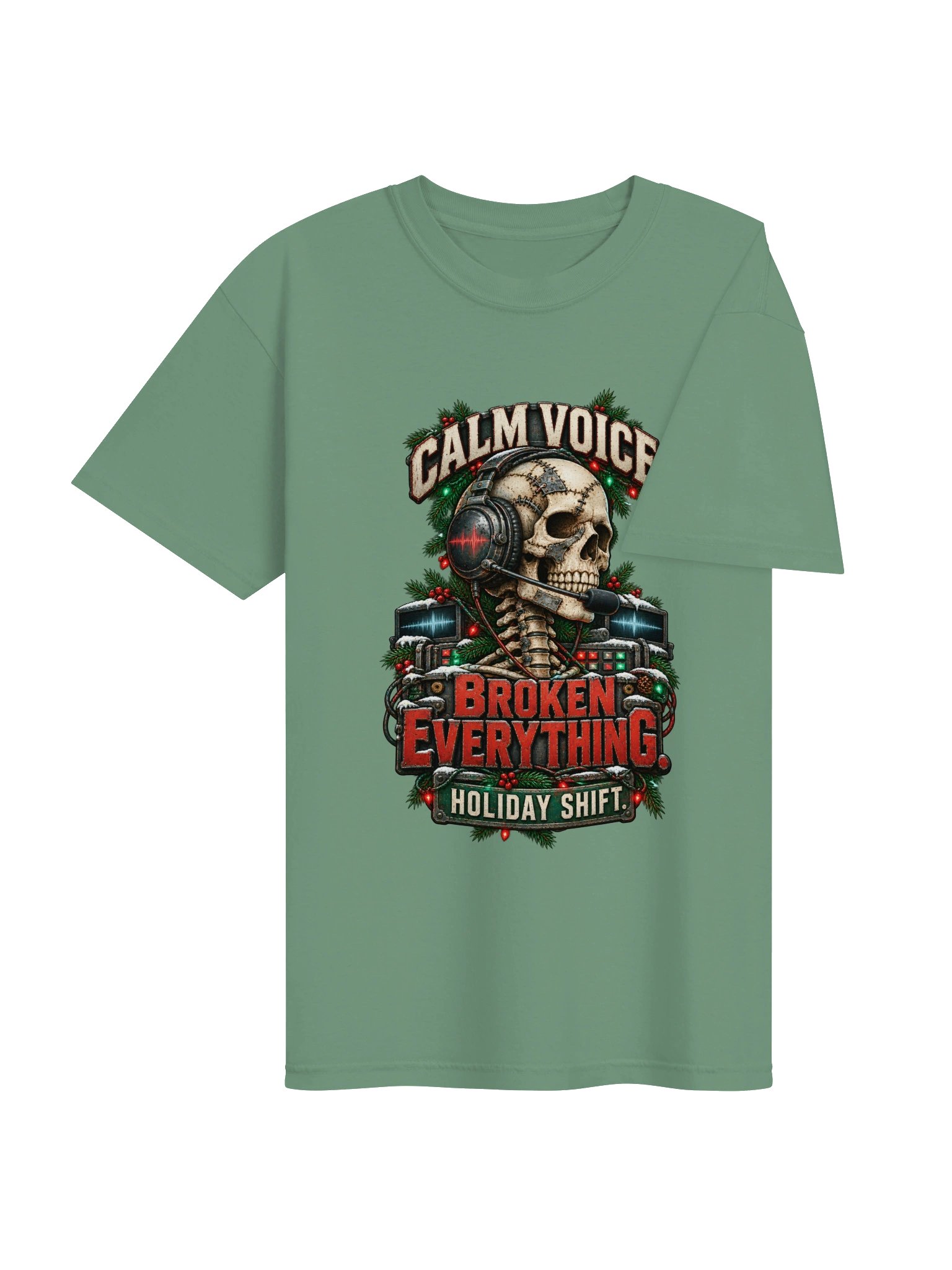 911 Dispatcher Christmas Shirt — Calm Voice, Broken Everything | Broken Sleigh™ product image (5)