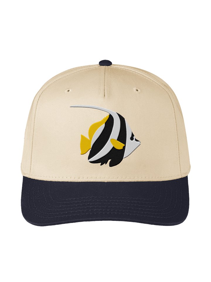 Moorish Idol Embroidered Mid-Profile Baseball Cap | Iconic Reef Fish Hat for Saltwater Aquarium Lovers product image (2)
