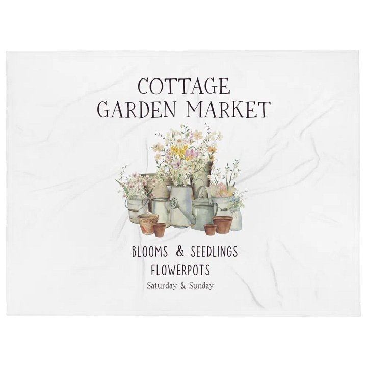 Cottage Garden Market Throw Blanket Throw Blanket product image (2)