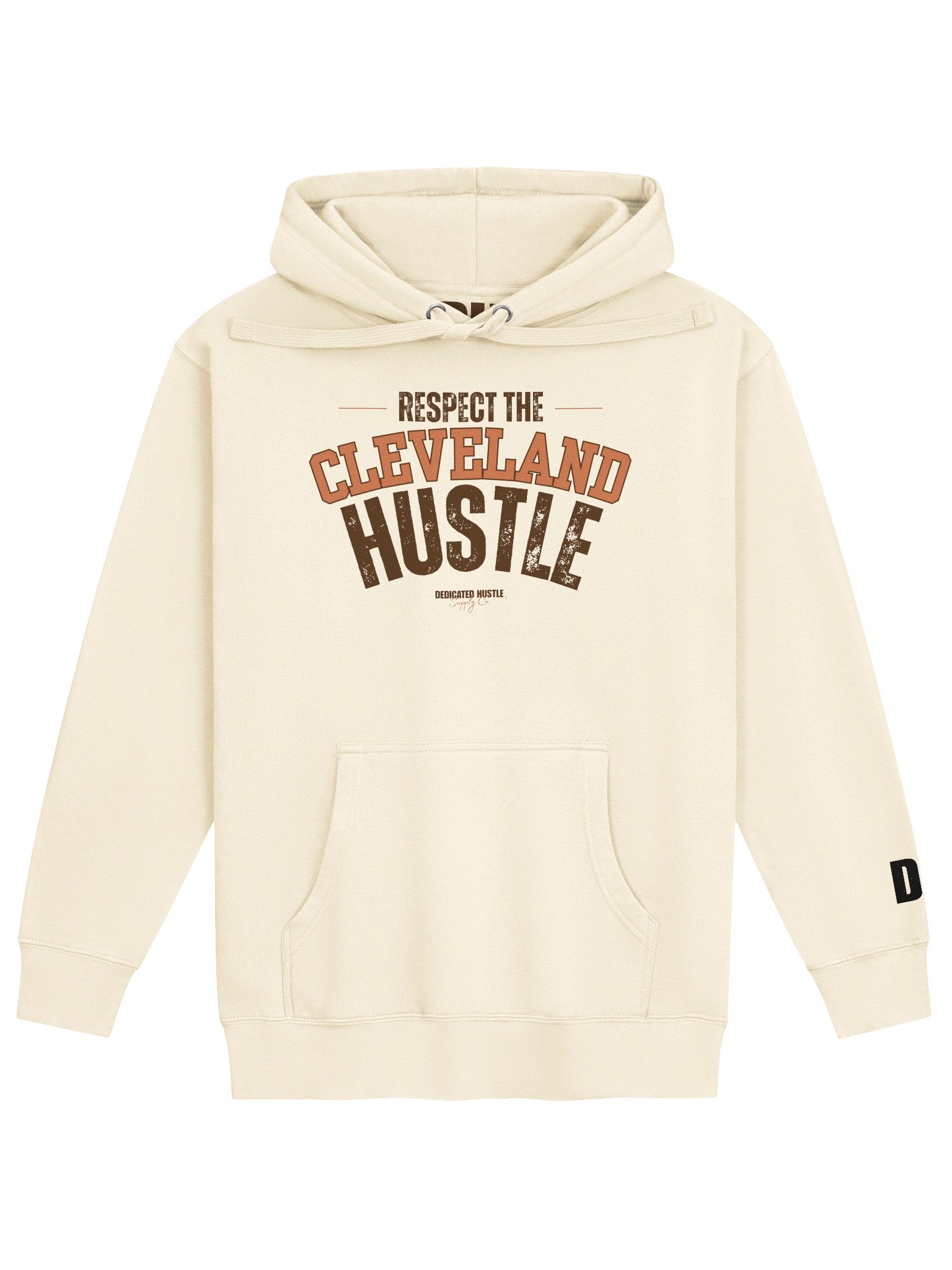 Respect The Cleveland Hustle - Varsity Edition Hoodie | Ivory product image (1)