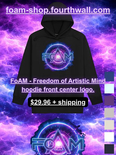 FoAM stands for Freedom of Artistic Mind.

It means creating without limits, without being boxed into one thing. I started it...