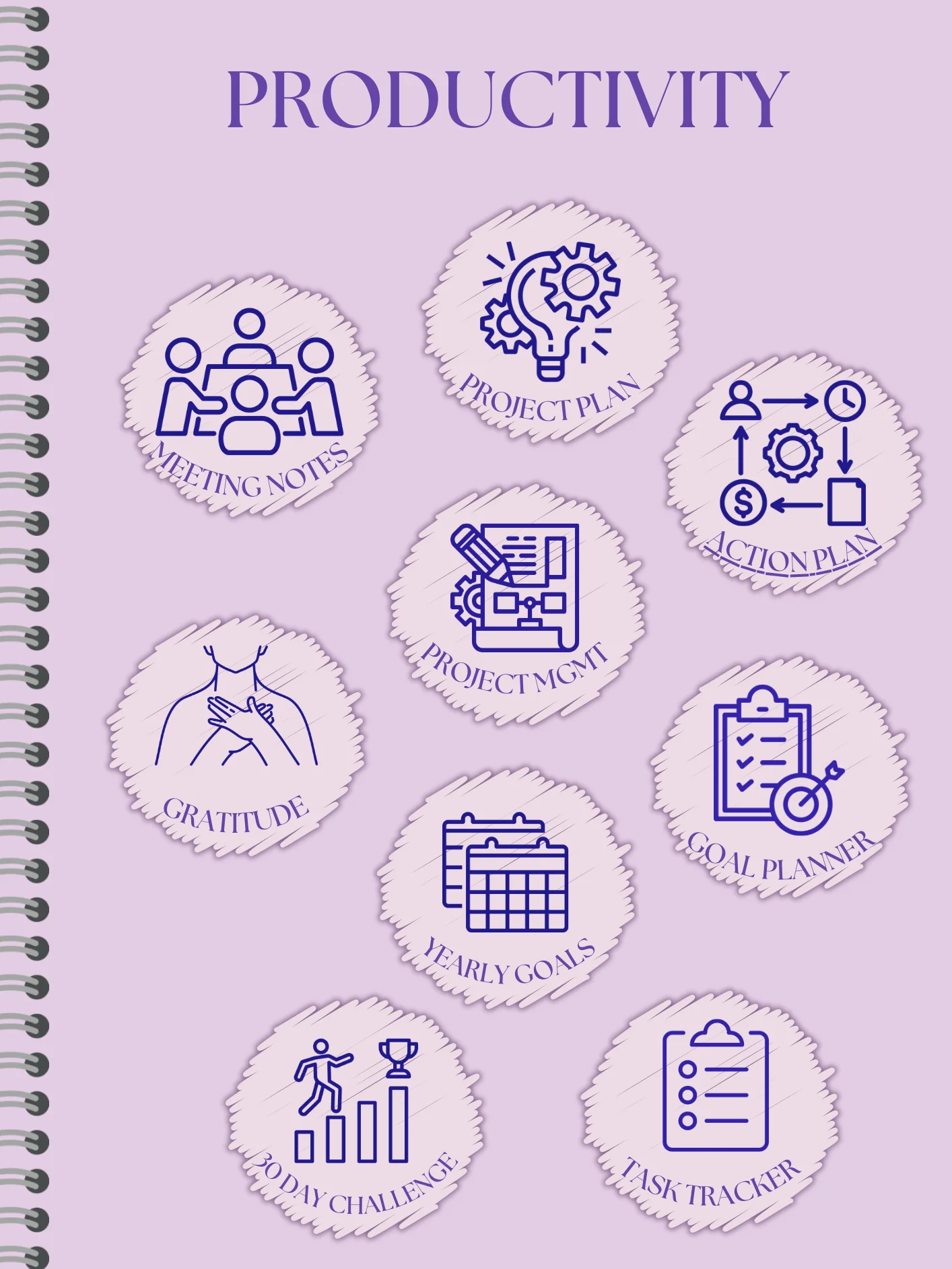 Detailed Undated Planner - Blue product image (7)