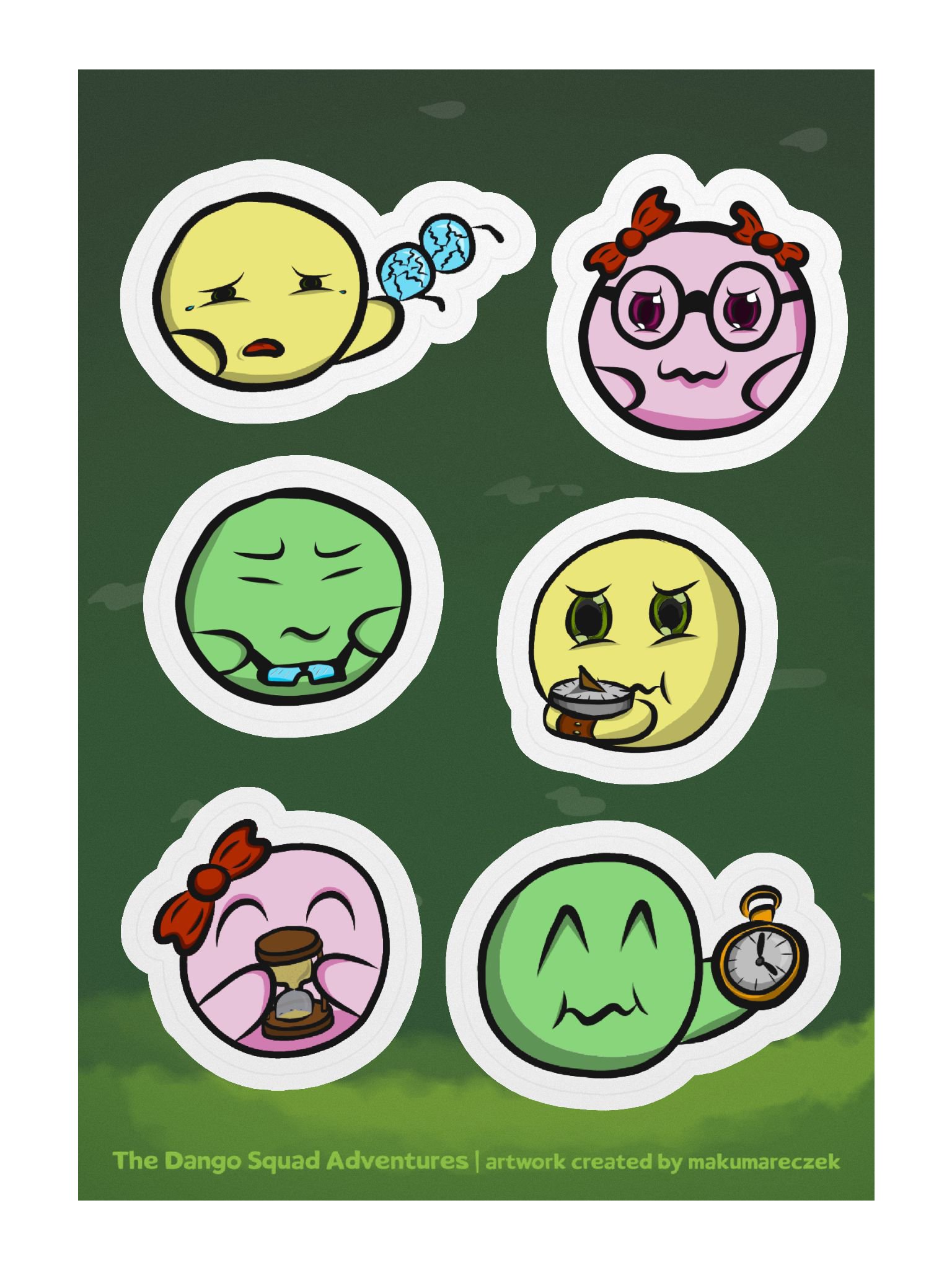 Dango Blind & Time Set - Kiss Cut Sticker Sheet product image (1)