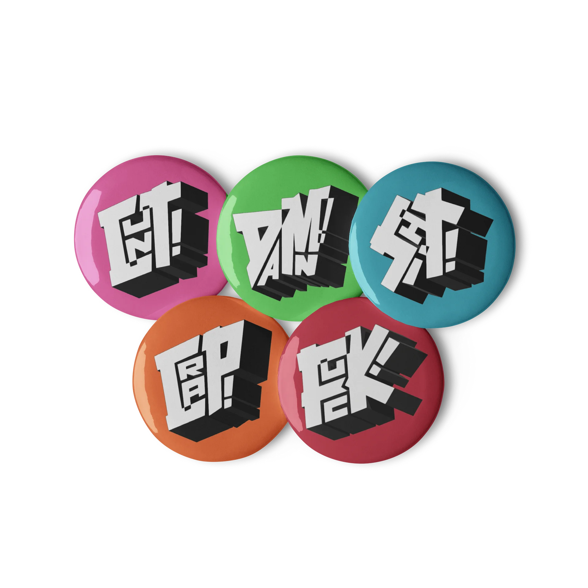 Four letter word buttons product image (2)