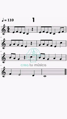 Ejercicio de Solfeo 6 (sin nombres notas)