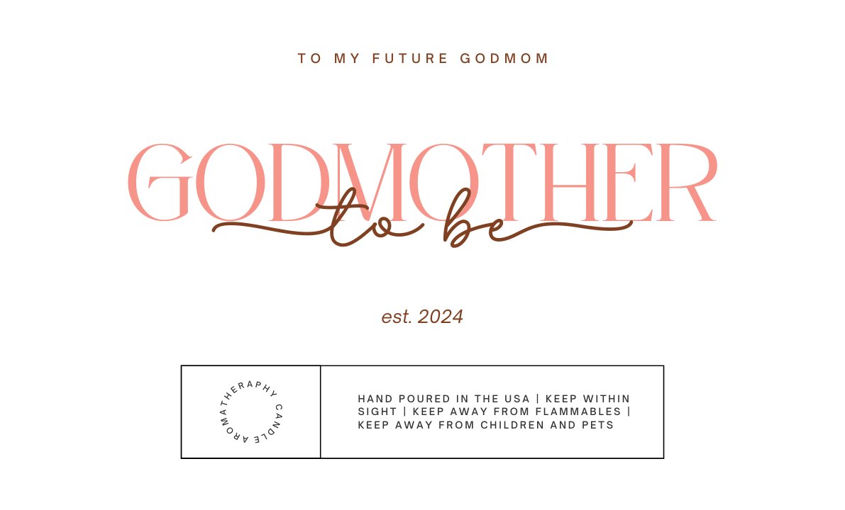 Elegant godmother proposal candle product image (5)
