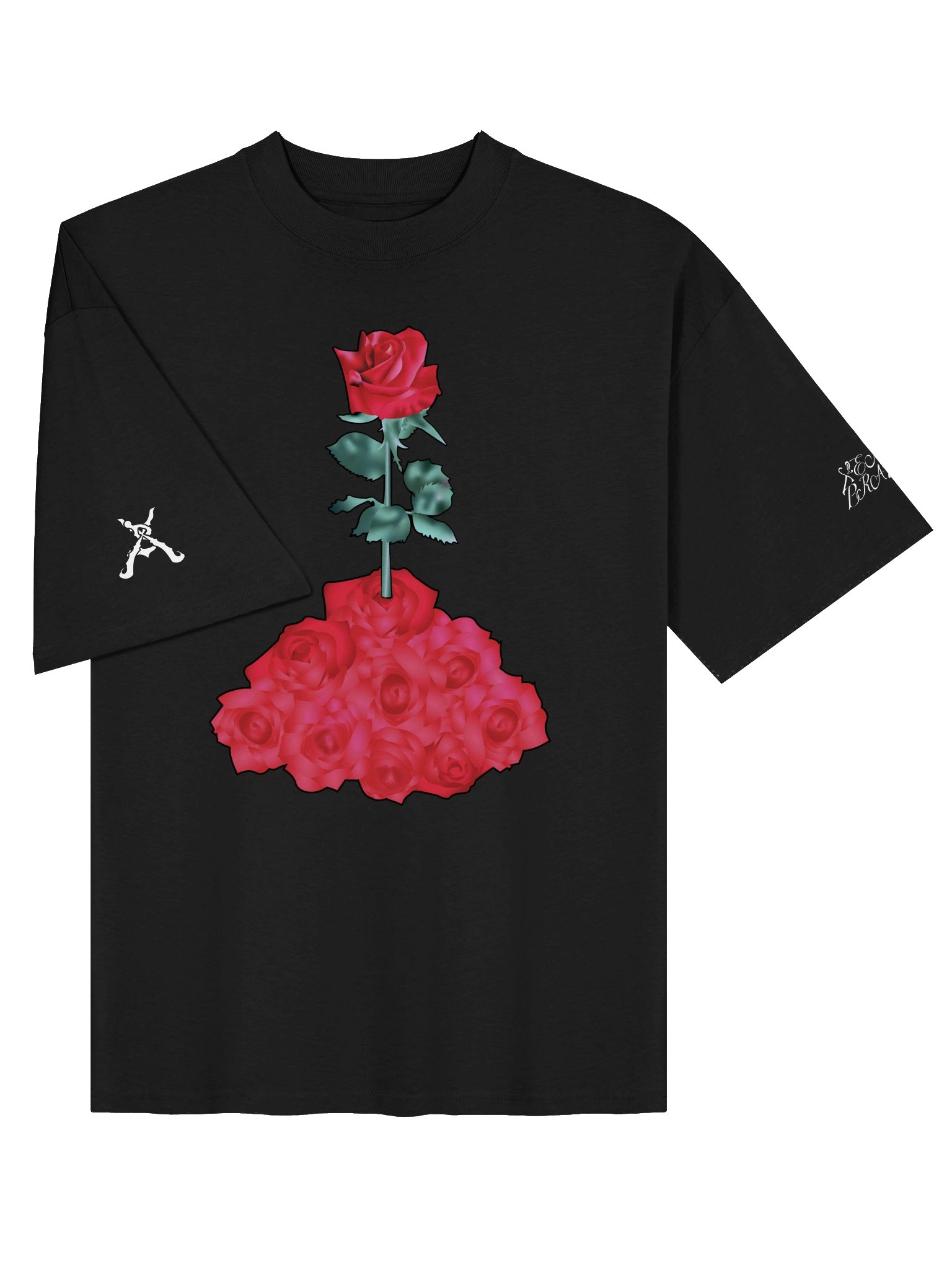 Roses In Bloom Xenon Braun Tee product image (3)