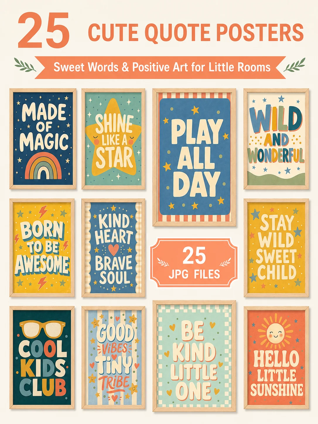 Kids Wall Art Bundle, Nursery Printable Art product image (8)