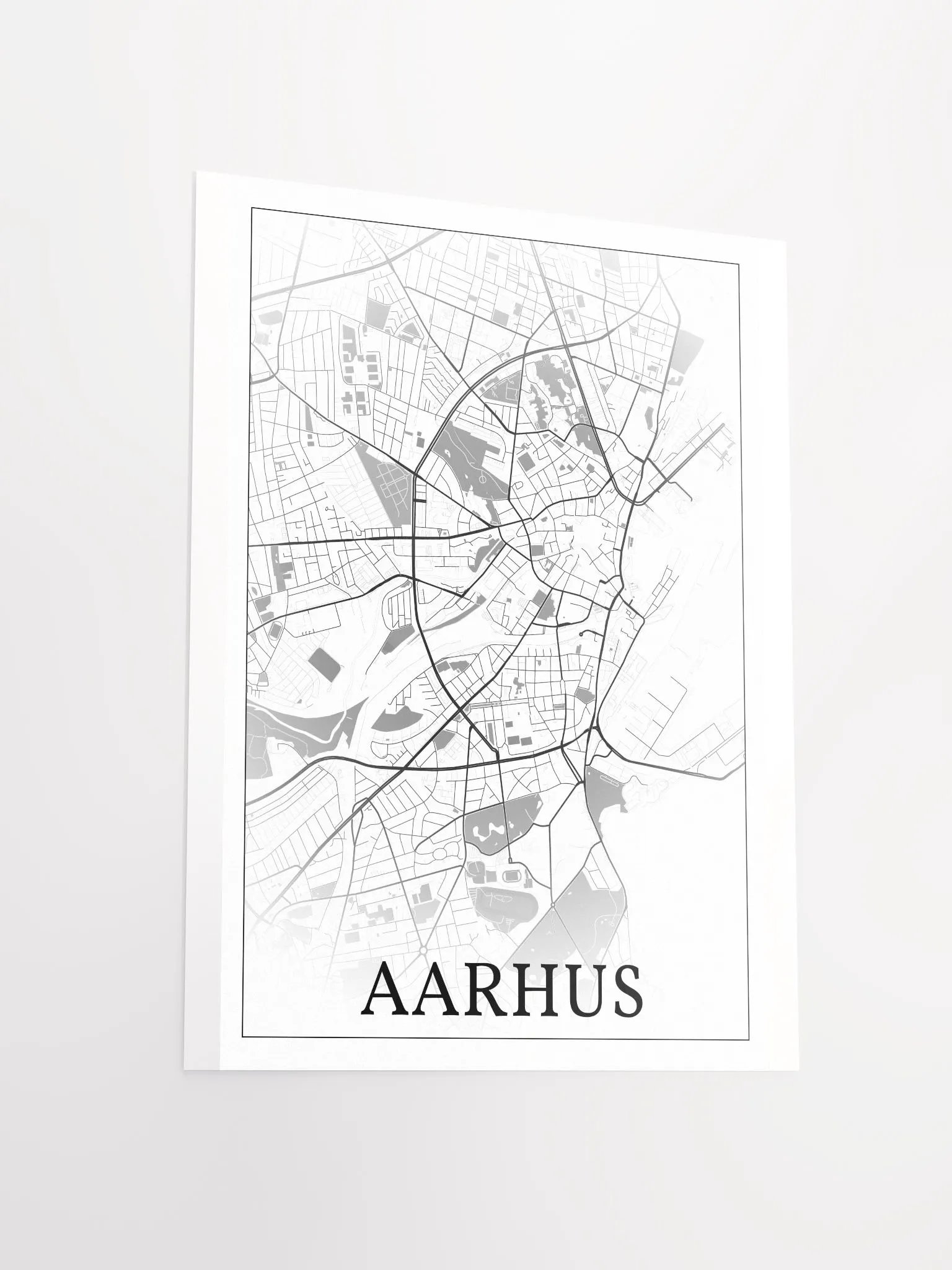 Aarhus, Denmark, city map print product image (14)
