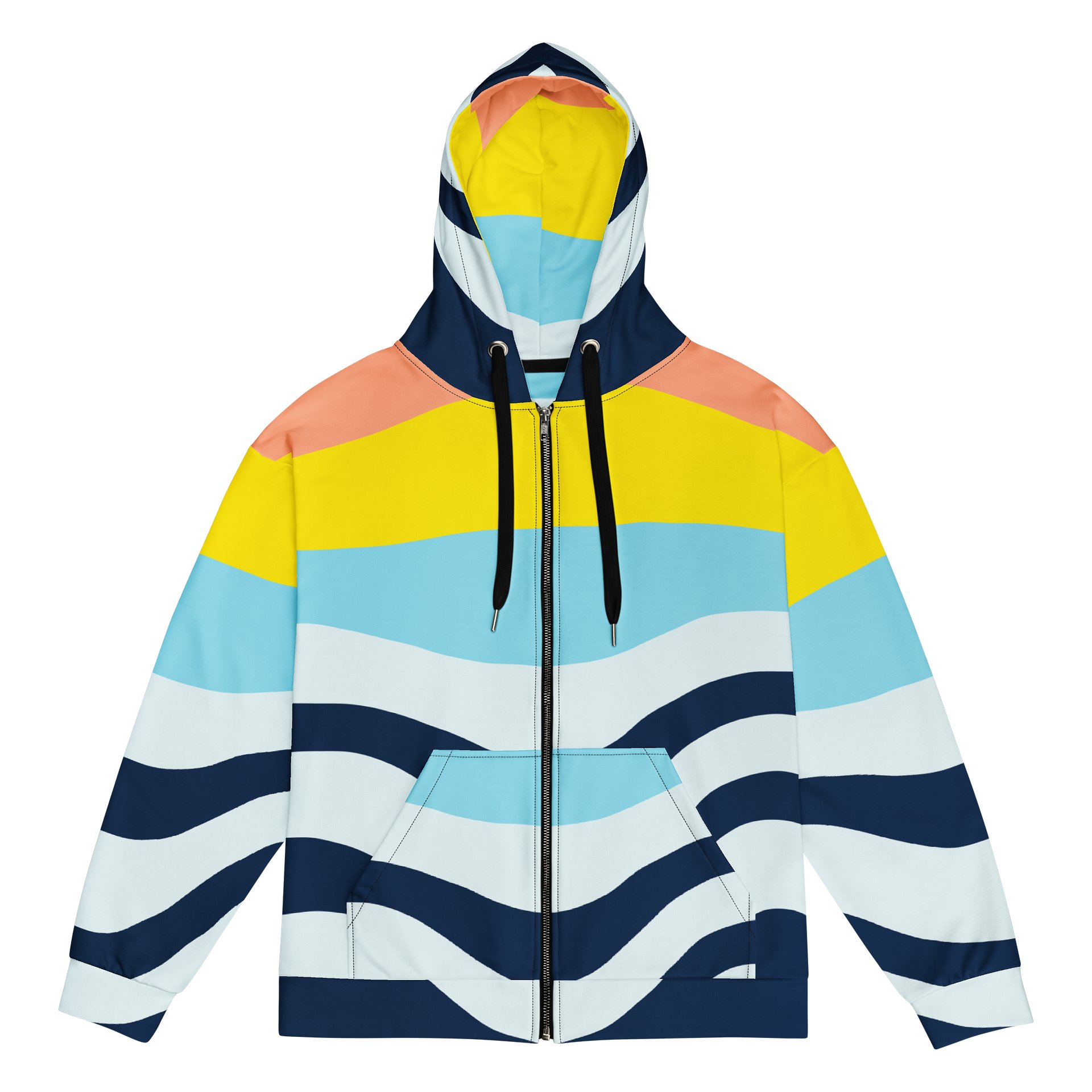 Abstract Wave Horizon Zip Hoodie product image (1)