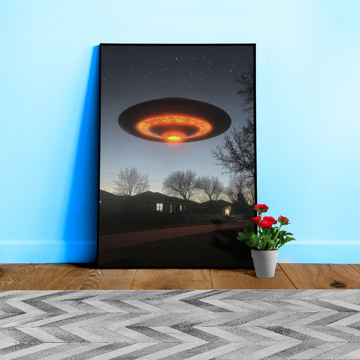 The Truth is Out There / The X-Files photo of UFO — sci-fi poster, movie art, I want to believe poster, space print, aliens wall decor product image (1)
