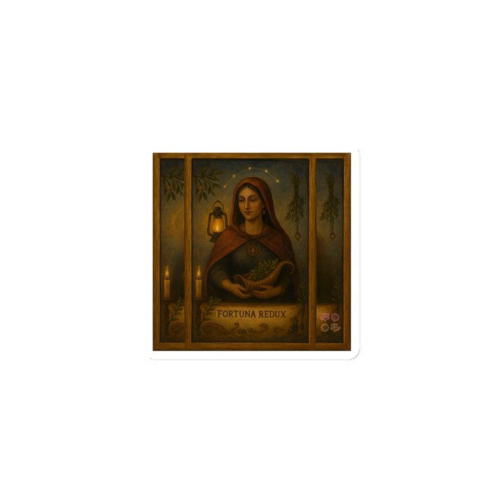 Goddess Fortuna Redux Folk Art Vinyl Magnet product image (1)