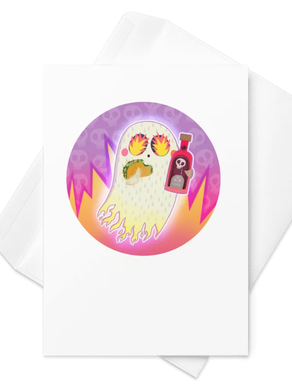 Little Ghost Hot Sauce #2- Greeting Card product image (2)